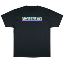 Load image into Gallery viewer, Rainbow Reflective Equality Box Logo Shirt